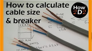 Cable size Circuit breaker amp size How to calculate What cable [upl. by Erik601]