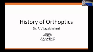 History of Orthoptics  Dr Vijayalakshmi [upl. by Krasner]