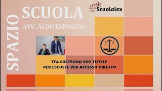 TFA SOSTEGNO VIII TUTELE PER ESCLUSI E PER ACCESSO DIRETTO [upl. by Garrot]