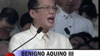 Benigno Aquino III Takes Oath in Philippines [upl. by Ecertak934]