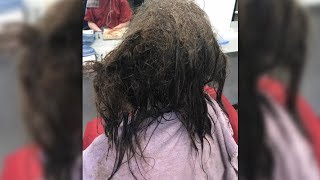 Mädchen kommt mit versauten Haaren zum Friseur  nach 13 Stunden passierte das Wunder [upl. by Akerdnuhs]