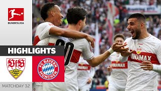 Stuttgart Defeats Bayern Late  Stuttgart  FC Bayern München 31  Highlights  Matchday 32 – BULI [upl. by Nivert]