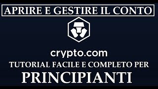 Cryptocom Tutorial ita 2022  guida semplice e chiara per principianti GRATIS 25 ref bj7dsv3mqn [upl. by Ahserb]