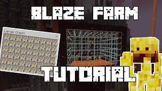 Easy BLAZE SPAWNER Farm  121 Minecraft Tutorial [upl. by Rehpotsirhc]