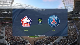 Lille vs PSG 01092024 Ligue 1 PES 2021 [upl. by Oirogerg]