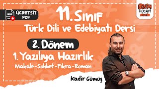 11SınıfTürk Dili ve Edebiyatı 2Dönem 1Yazılıya Hazırlık MakaleSohbetFıkraRomanKadir GÜMÜŞ [upl. by Birdt]