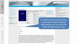 Access to full text Brepolis Bibliographies [upl. by Kinnon]