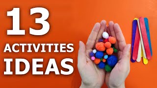 13 DIFFERENT LEARNING ACTIVITIES IDEAS  Activities for 2 year old At Home [upl. by Euqinotna]