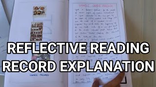 REFLECTIVE READING RECORD WRITING PROCESS  Reflective Reading Record Process Bed Record Writing [upl. by Ellehcan]