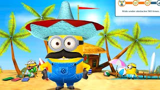 Mariachi minion Dives with Minion Flipper props  Minion beach in old version [upl. by Yesnnyl]