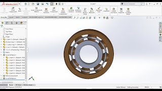 Design Ball Bearing Assembly in Solidworks [upl. by Ahselat]