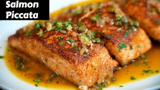 Here’s a New Way To Cook Salmon  Quick amp Easy Salmon Piccata [upl. by Anuska]