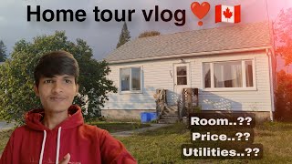 Student home🏠tour in Canada🇨🇦💫 STUDENT ACCOMMODATION🏠 in Canada 500🤑per monthyoutubevlog [upl. by Atiluap]