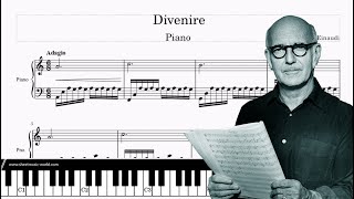 Divenire  Ludovico Einaudi  Piano Tutorial Divenire Sheets Piano Score Ludovico Einaudi [upl. by Nalyak]