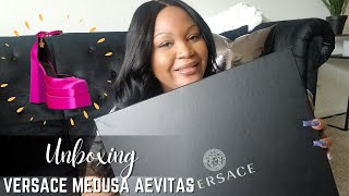 Luxury Unboxing  Versace Medusa Aevitas Platform Shoe Review  Tryon [upl. by Anadal]