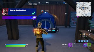 Fortnite  Claim An Abandoned Tent Location Week 5 Seasonal Challenges [upl. by Aitra]