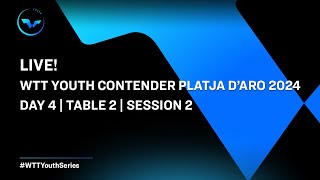 LIVE  T2  Day 4  WTT Youth Contender Platja Daro 2024  Session 2 [upl. by Porche]