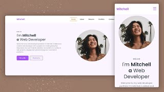 Design Your Personal Responsive Portfolio Website with HTML and CSS  Step by Step Guide [upl. by Amein]