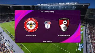 Brentford v Bournemouth  Championship  PES 2021 [upl. by Oah]