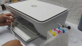 Cómo instalar Sistema Continuo a una impresora HP DeskJet 2775 Instalación del Sistema de Tinta hp [upl. by Nij576]