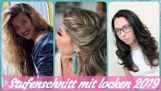 20 Frisurideen 👩‍🦰 für stufenschnitt mit locken 2019 [upl. by Nivlam]