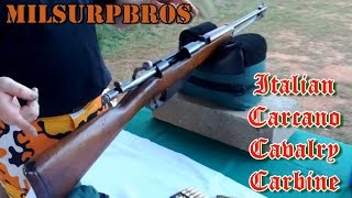 Italian Carcano Cavalry Carbine Shooting and Bolt Disassembly 65x52mm MannlicherCarcano [upl. by Ordep]