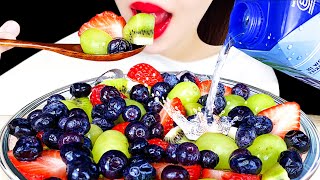 ASMR Natures Cereal TikTok Viral Food Mukbang 네이처스 시리얼 먹방 FruitsIceCoconut water Eating Sounds [upl. by Emawk]