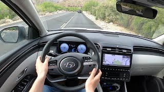 2022 Hyundai Tucson Hybrid Limited  POV First Drive Binaural Audio [upl. by Nilrak]