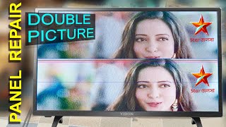 Double Images Problem Split Picture or 2 Part Image Problem  LED  LCD TV Panel Repair [upl. by Refinnaej972]