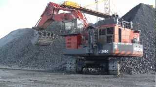 large hydraulic excavators Hitachi EX3600Giant Mining Excavator [upl. by Haet]