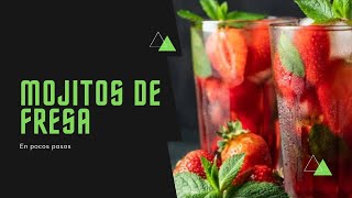 MOJITO DE FRESA 🍃🍓 EN POCOS PASOS Y MUY FÁCIL [upl. by Einoj]