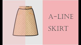 A Line Mini Skirt Pattern  ए लाइन स्कर्ट बनाने का सही तरीका  Pattern Making tutorials [upl. by Regnig]