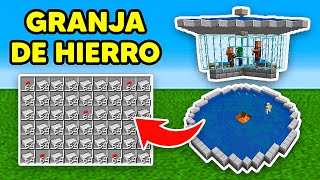 GRANJA de HIERRO con PISOS Fácil y Eficiente  Minecraft Java Tutorial 120 [upl. by Onairam818]