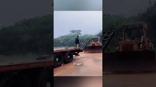 Working Against the Rain A Womans Determination to Load a Bulldozer [upl. by Tsyhtema]