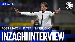 SIMONE INZAGHI INTERVIEW  INTER 12 SASSUOLO 🎙️⚫🔵 [upl. by Hilary134]