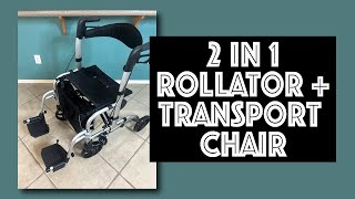 Health Line 2 In 1 Rollator amp Transport Chair [upl. by Solley]