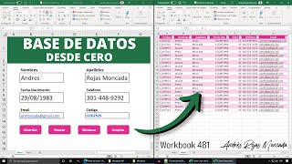 Cómo Crear una BASE DE DATOS Desde Cero en Excel [upl. by Cone]