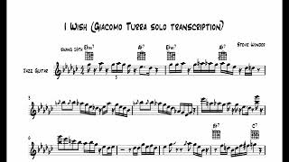 I Wish  Giacomo Turra solo transcription by Stevie Wonder [upl. by Lutim172]