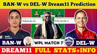 BANW vs DELW Dream11 PredictionBANW vs DELW Dream11BANW vs DELW Dream11 Team [upl. by Aznecniv683]