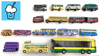 Different Bus collection Tomica Lego Minibus Double Decker Bus Articulated Bus [upl. by Alduino]