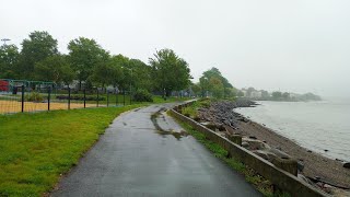 Walking along the Kill Van Kull strait in Bayonne New Jersey USA [upl. by Guinna]