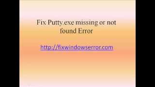 Fix Puttyexe missing or not found Error [upl. by Feltie135]