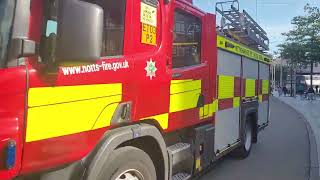 Nottinghamshire Fire and Rescue Service  London Road P2 reserve on a shout in the City Centre [upl. by Marcy]