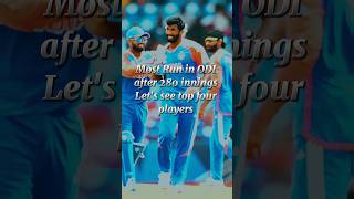 Most Run in ODI after 280 innings lets see top five players cricket shortsfeed [upl. by Aihtekal]