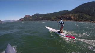 Coaching Noriko Downwind SUP in Hood River Oregon  The Gorge [upl. by Karin786]