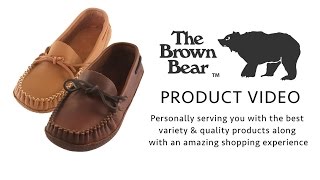 Mens Wakonsun by Barbo Genuine Leather Wide Fit Moccasin Slippers 1461 amp 1002 [upl. by Isabel]