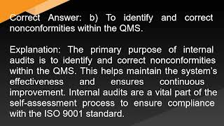 ISO 9001 Lead Auditor Exam Free Practice Questions [upl. by Nilla]