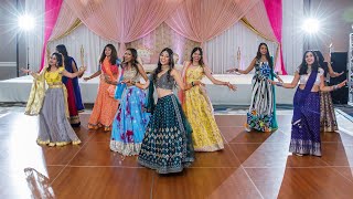 Bride Sangeet Bollywood Dance Performance  Arushi weds Akshay  Yeh Ladka Hai Allah  Pallo Latke [upl. by Eninaej662]