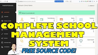 Complete School Management System in PHPMySQL  Free Source Code Download [upl. by Dunn]