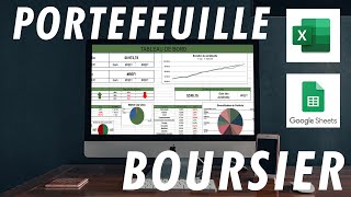 Construire son portefeuille boursier sur GOOGLE SHEETSEXCEL  tutoriel ULTIME PART 1 [upl. by Marybella]